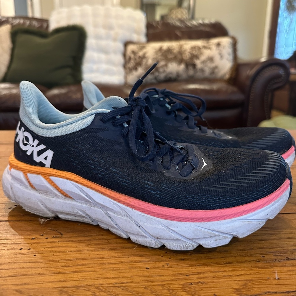 Hoka Women's Navy and Pink Athletic Shoes